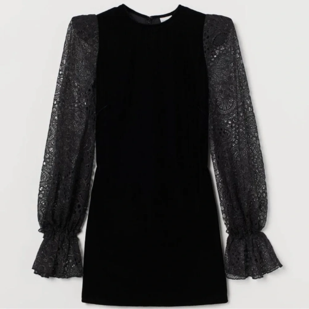 H&M x The Vampires Wife Designer Collab Limited Collection lace & Velvet Dress